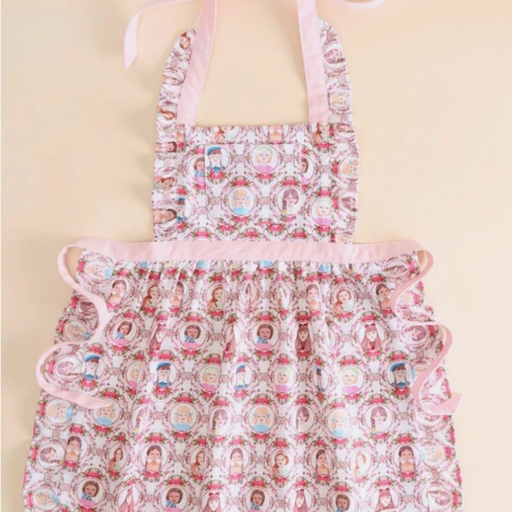Posh Peanut Pink and White Patterned Apron